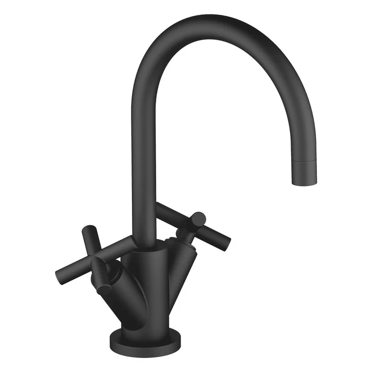 Lavatory Faucet TARA Mixer 2 Cross ADA WaterSense Matte Black 1.2 Gallons per Minute Pop-Up Waste 1 Hole - Frankwebs