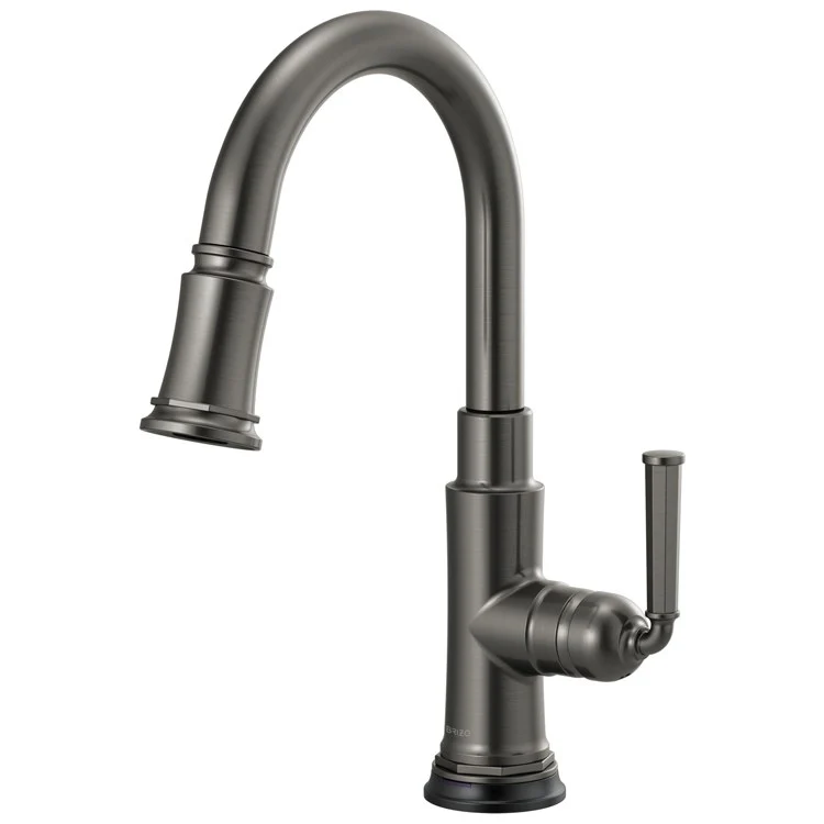 Prep Faucet Rook SmartTouch Technology 1 Lever ADA Brilliance Luxe Steel Pull Down 2 Function Wand Aerated Stream/Spray 360 Degree Swivel - Frankwebs