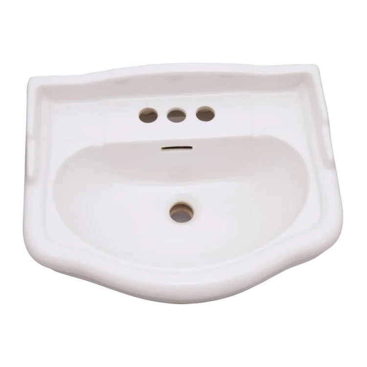 Pedestal Top Stanford 660 26 Inch White 4 Inch Spread Vitreous China Rectangle - Frankwebs