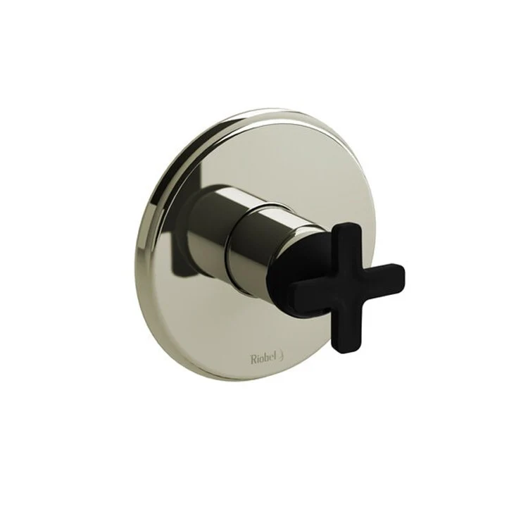 Pressure Balance Valve Trim Momenti Round Type P 1 X-Shaped Brushed Nickel/Black 5.8 Gallons per Minute - Frankwebs