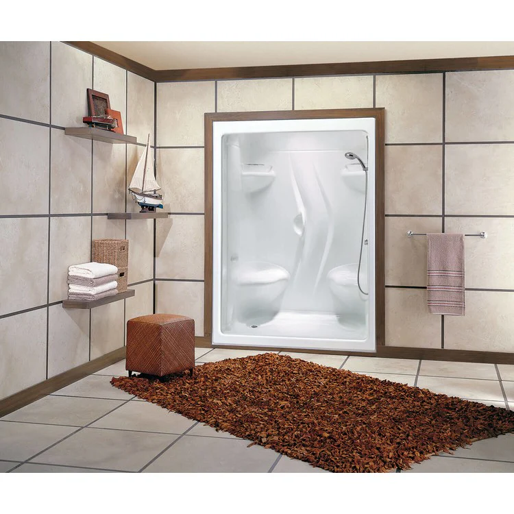 Shower Stamina 60-I Alcove 1 Piece White 60 x 36 Inch Acrylic Two Seats Left Drain 59-1/2 Inch - Frankwebs