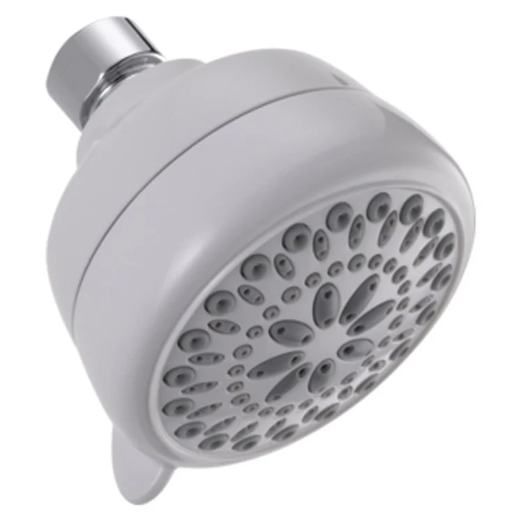 Showerhead Universal Showering Components 7 Function Round Spotshield Brushed Nickel 3-3/8 Inch 1.75 Gallons per Minute Full Body Fast Massage Full with Massage Slow Massage Pause - Frankwebs