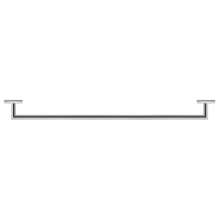 Towel Bar Karree 34-1/8 Inch Rail Chrome 2-3/4 Inch - Frankwebs