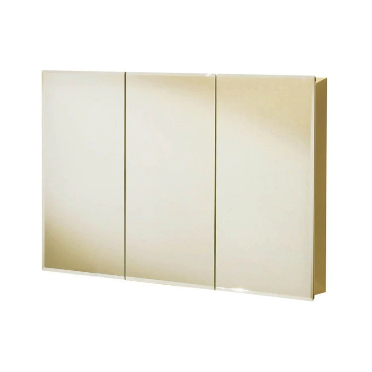 Medicine Cabinet TV 48W x 31H x 5D Inch 3 Doors Mirror Chrome Beveled - Frankwebs