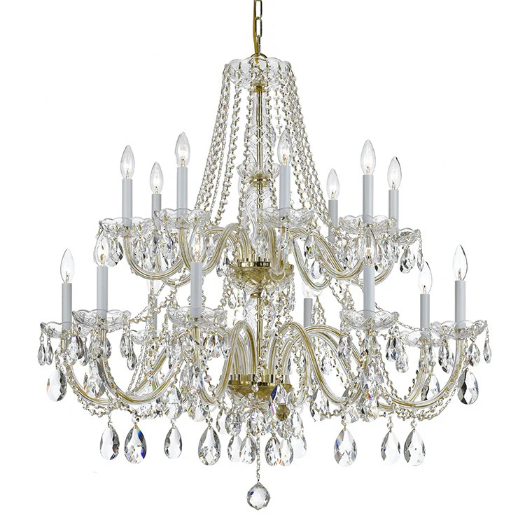 Traditional Crystal Sixteen-Light Chandelier - Frankwebs