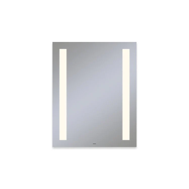 Bathroom Mirror Vitality Column Light Pattern Rectangular 24W x 30H Inch Wall Mount Defogger Included and Color Temperature 3000 Kelvin Warm White Light - Frankwebs
