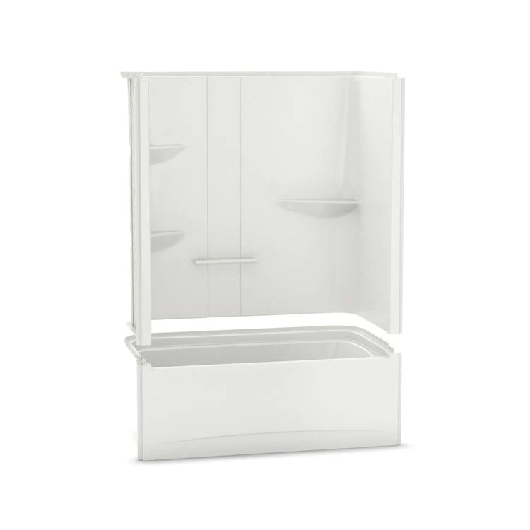 Tub and Shower Module Allia 60 x 33 x 79 Inch Acrylic Right White Rectangular with Whirlpool/Aeroeffect - Frankwebs