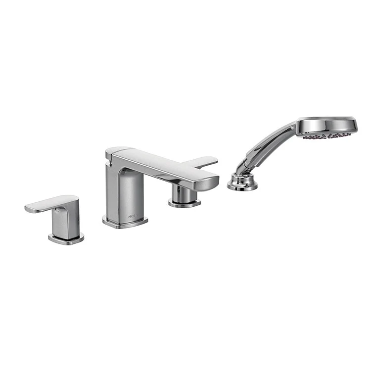 Rizon Two Handle Roman Tub Faucet with Handshower - Frankwebs