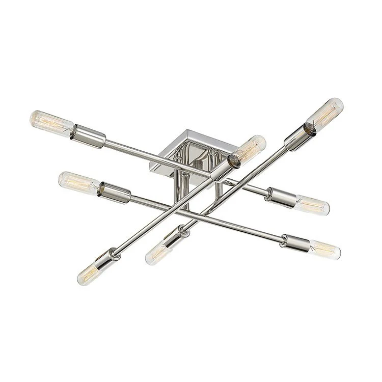 Lyrique Eight-Light Semi-Flush Mount Ceiling Fixture - Frankwebs