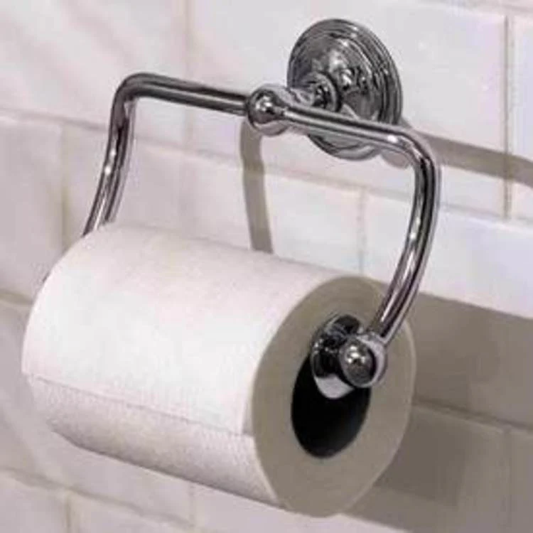 Toilet Paper Holder London Terrace 1 Post Hanging Spring Loaded Polished Chrome Brass 6-1/2 Inch 3-9/16 Inch Wall Mount - Frankwebs