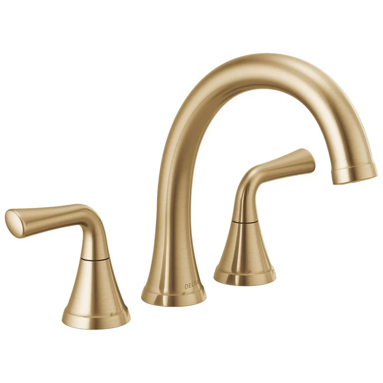 Roman Tub Trim Kayra 2 Lever Brilliance Champagne Bronze ADA 3 Hole - Frankwebs