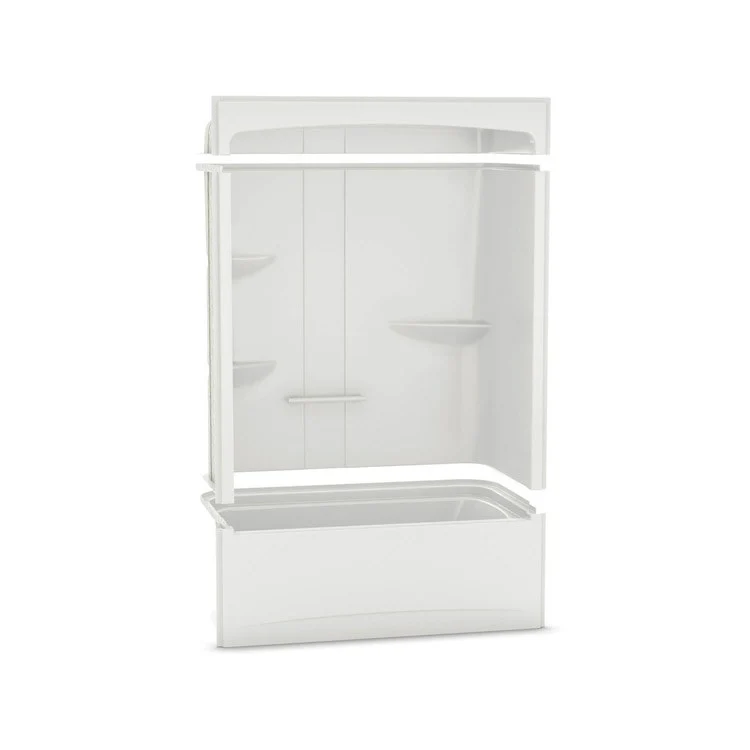 Tub and Shower Module Allia 60 x 33 x 88 Inch Acrylic Right White Rectangular with Whirlpool/Aeroeffect - Frankwebs