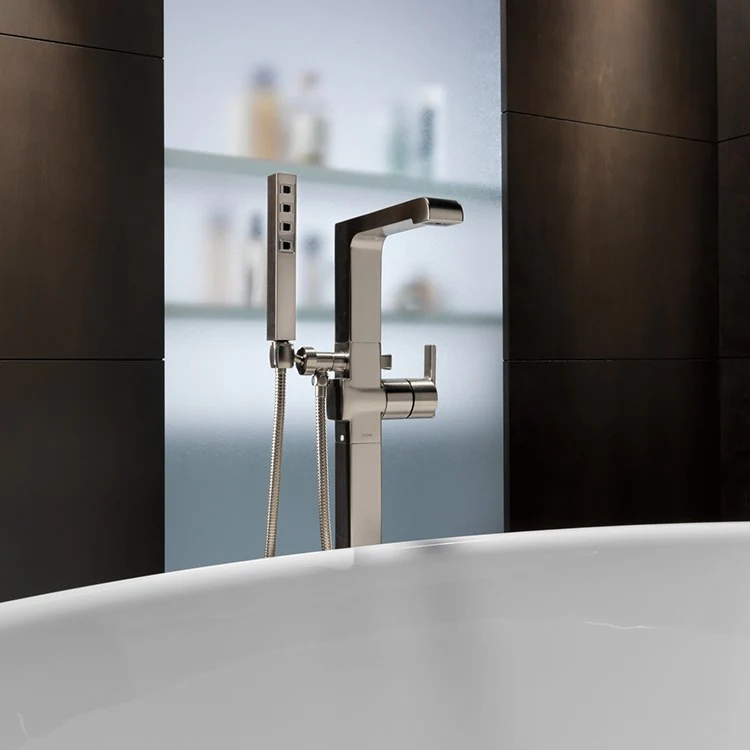 Ara Single Handle Freestanding Floor Mount Tub Filler with Handshower - Frankwebs