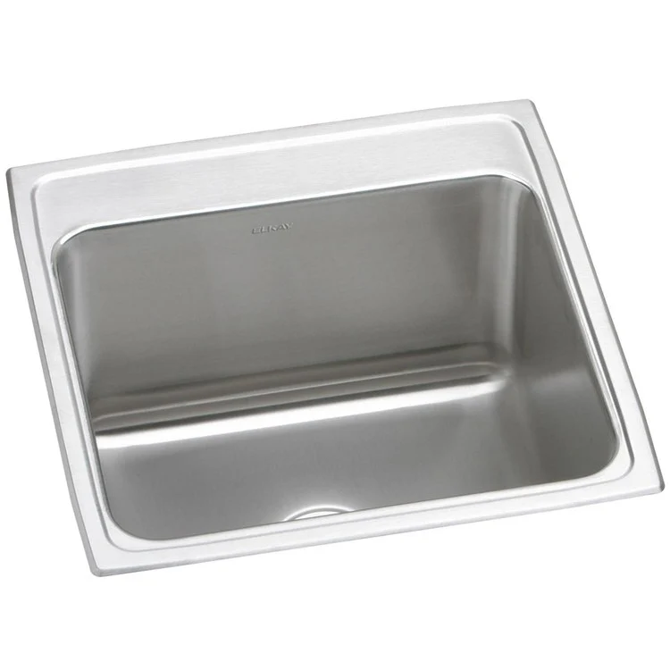 Kitchen Sink Lustertone Classic 22 x 22 Inch Single Bowl Lustrous Satin Drop-In 12-1/8 Inch - Frankwebs