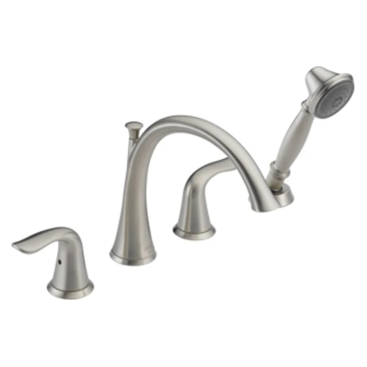 Lahara Two Handle 4-Hole Roman Tub Faucet with Handshower - Frankwebs