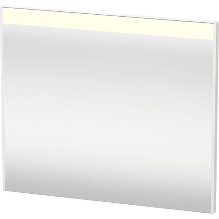 Mirror Brioso 27-1/2 x 32-1/4 Inch White High Gloss with Lighting Rectangle 1-3/8 Inch - Frankwebs