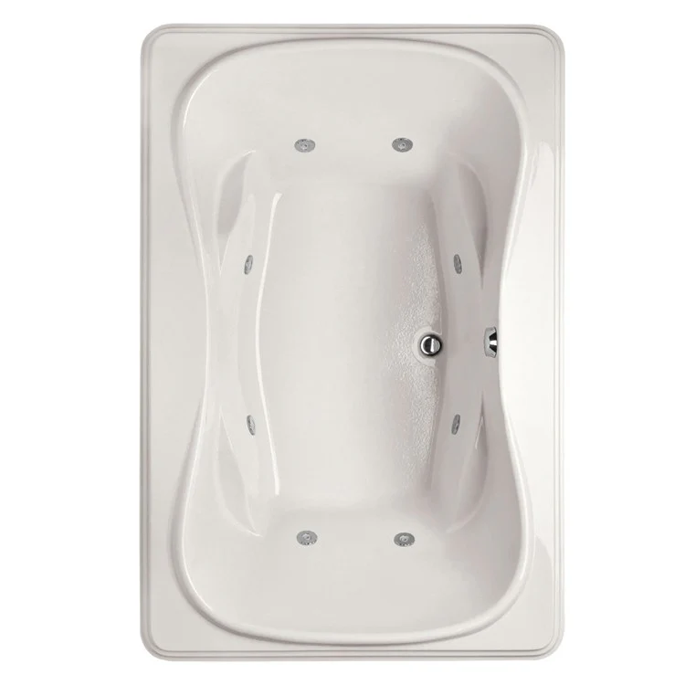 Combination Tub Designer Collection Jennifer 72 x 48 x 25 Inch Drop-In Center Drain Bone Rectangle - Frankwebs