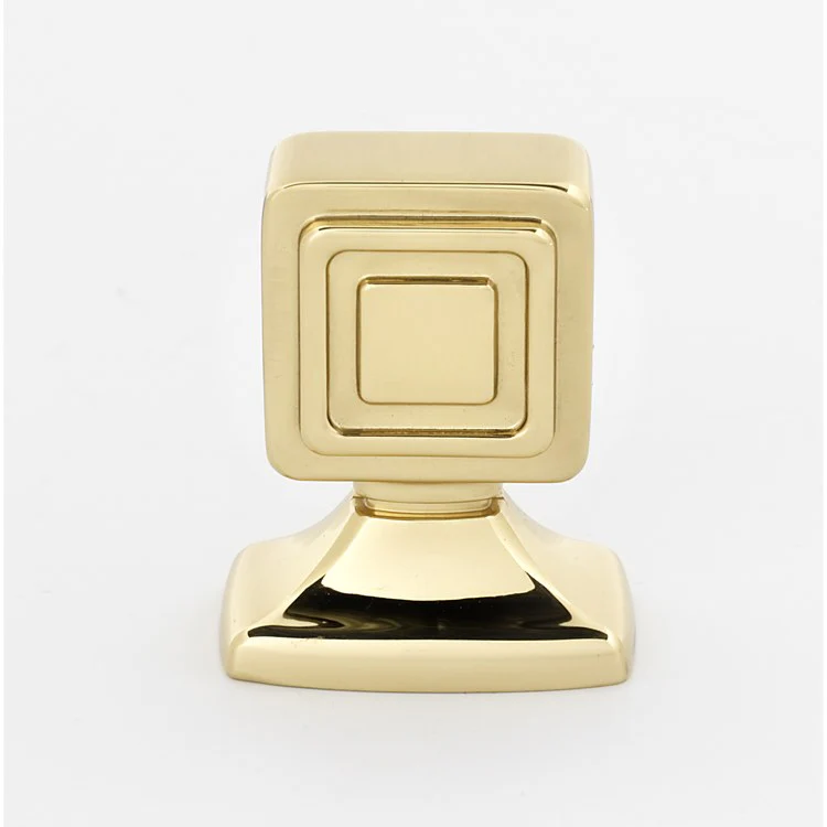 Knob Cube Square Polished Chrome Brass 1 Inch 1-5/8 Inch 1-1/4 Inch - Frankwebs