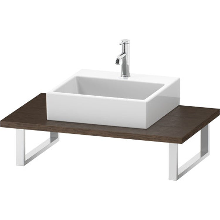 Lavatory Console L-Cube Dark Walnut Single Basin 31-1/2 x 21-5/8 Inch 1-1/8 Inch - Frankwebs