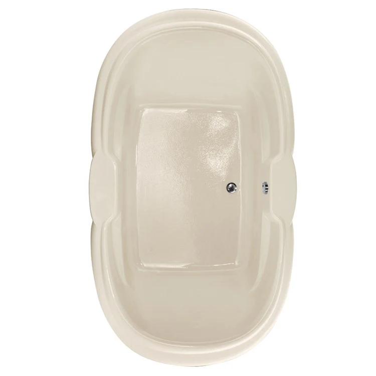 Soaking Tub Designer Collection Yvette 72 x 42 Inch Drop-In Tub Only Side Center Bone Acrylic - Frankwebs