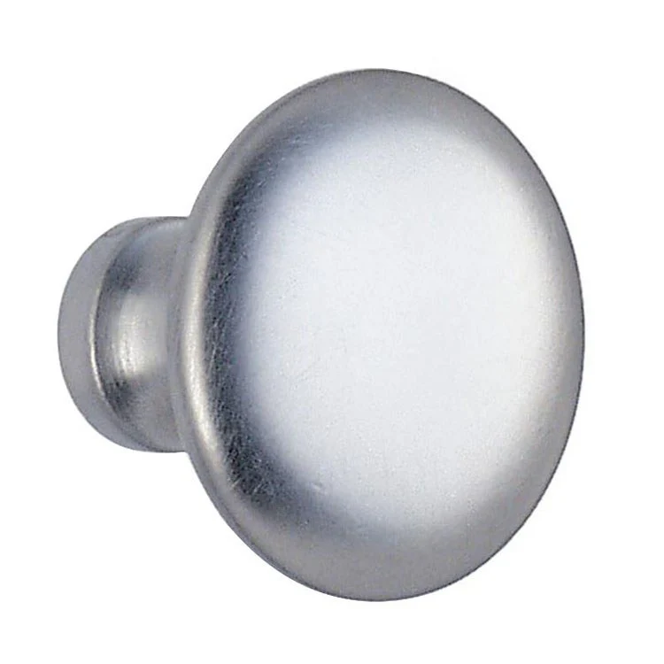 Knob Round for Cabinet Brushed Chrome Zinc 1-1/4 x 1-1/2 x 1-1/2 Inch - Frankwebs