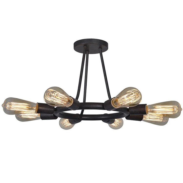 Dakota Eight-Light Semi-Flush Mount Ceiling Fixture - Frankwebs