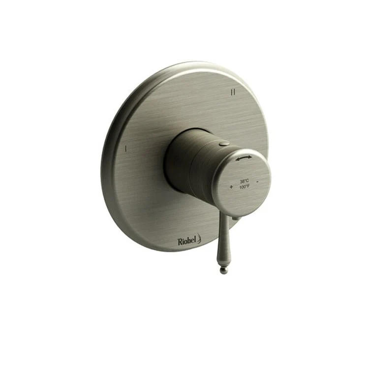 Thermostatic and Pressure Balance Valve Trim Classic 1/2 Inch Round 3-Way 5 Function 1 Lever Polished Nickel ADA - Frankwebs