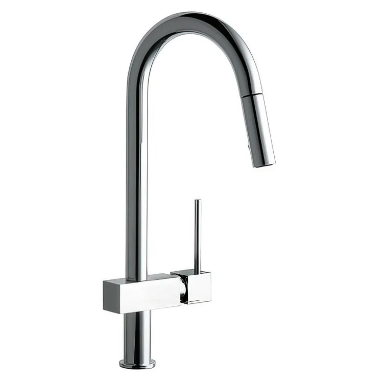 Kitchen Faucet Avado Deck Mount 1 Lever ADA Brushed Nickel Pull Down Spray 1 Hole Spout Height 18-7/8 Inch - Frankwebs
