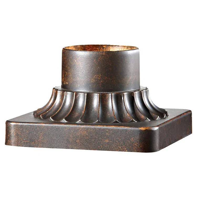 Outdoor Fluted Pier Mount with Square Base - Frankwebs