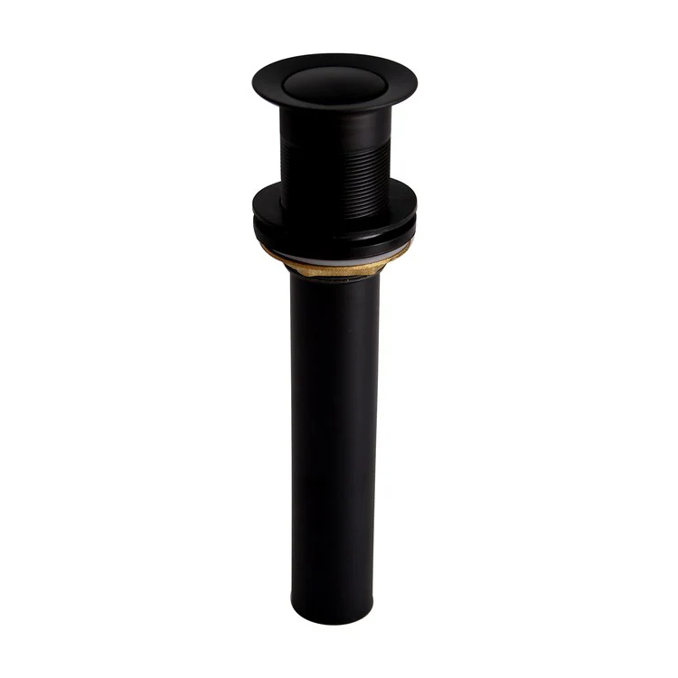 Pop-Up Drain 11 x 9 x 6 Inch Matte Black Brass for Sinks with 1-1/2 Inch Maximum Thickness - Frankwebs