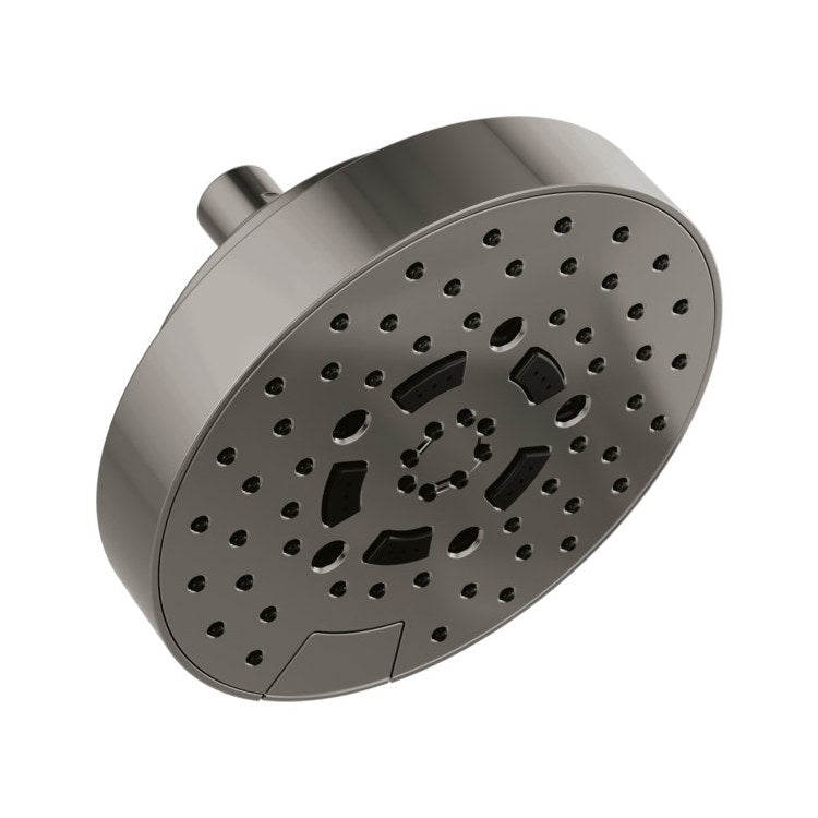 Showerhead Universal Showering 5 Function Chrome 7 Inch 1.75 Gallons per Minute H2Okinetic Linear Round Includes H2Okinetic Rinsing Shampoo Full Full & Shampoo & Massage Spray - Frankwebs