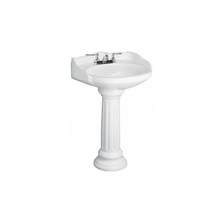 Pedestal Top Victoria 26 Inch White 4 Inch Spread Vitreous China - Frankwebs