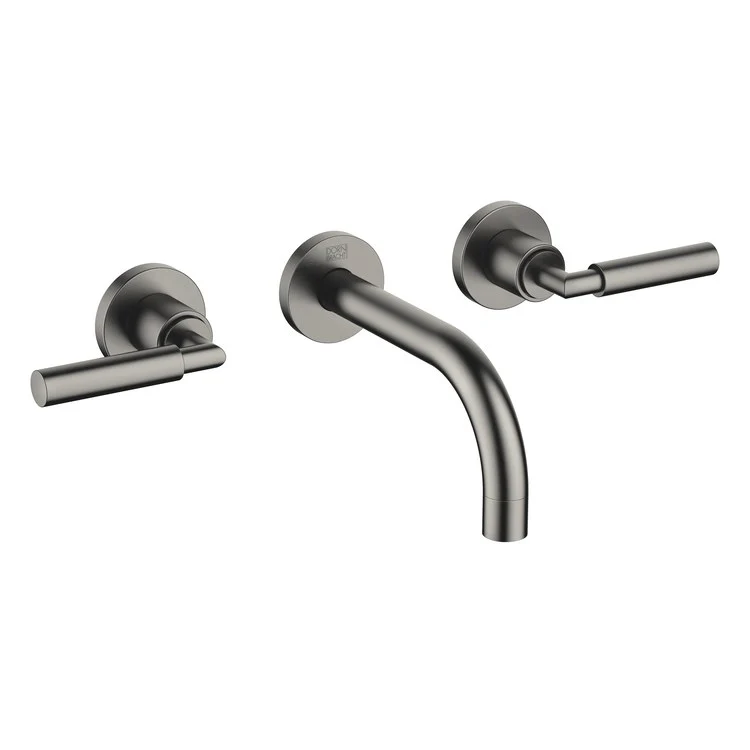 Lavatory Faucet TARA Wall Mount Mixer 2 Lever ADA WaterSense Brushed Champagne 1.2 Gallons per Minute Less Drain 3 Hole - Frankwebs