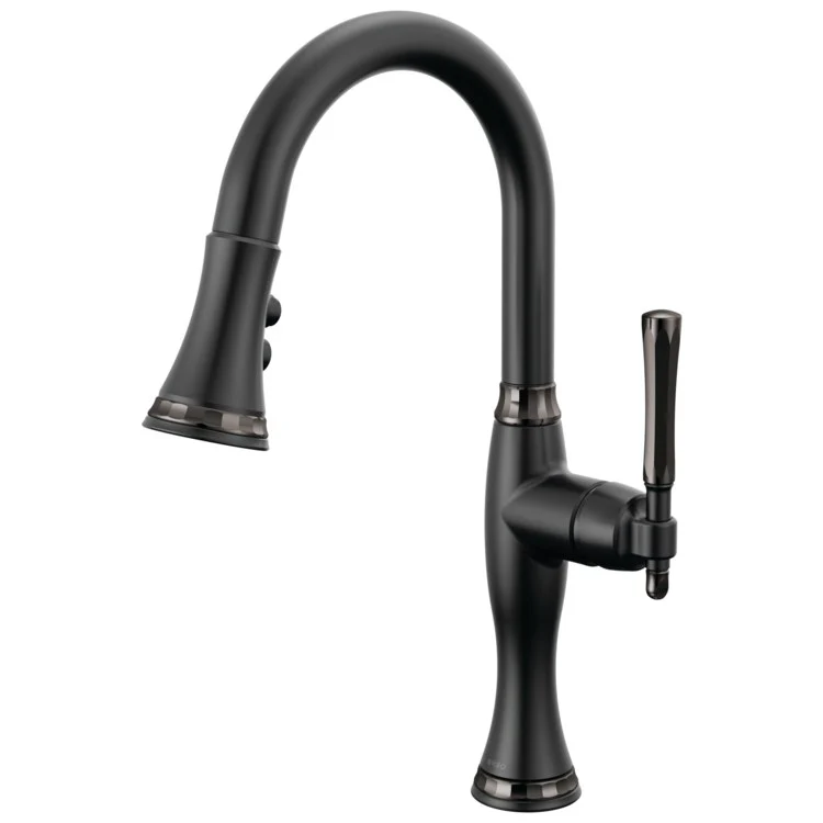 Prep Faucet Tulham 1 Lever ADA Brilliance Luxe Steel Pull Down 2 Function Wand Aerated Stream/Spray 360 Degree Swivel - Frankwebs