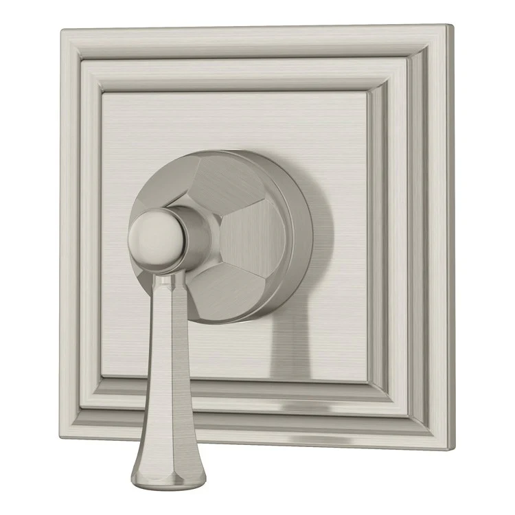 Diverter Trim Canterbury Square Triple Outlet Satin Nickel 1 Lever ADA Escutcheon Plate Handle Metal 5 Inch Valve Not Included - Frankwebs