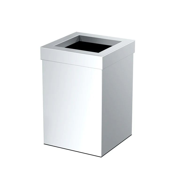 Waste Bin Square Modern Wood Grain 3.0 Gallon Stainless Steel - Frankwebs