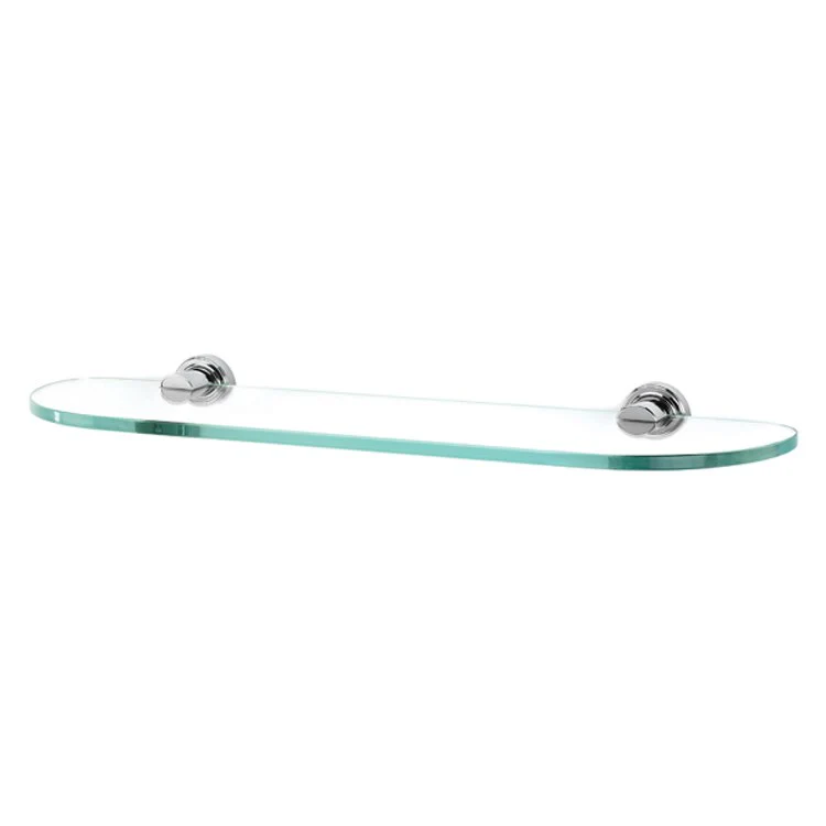 Shelf Infinity Bath with Brackets Polished Chrome 18 Inch Brass/Glass - Frankwebs