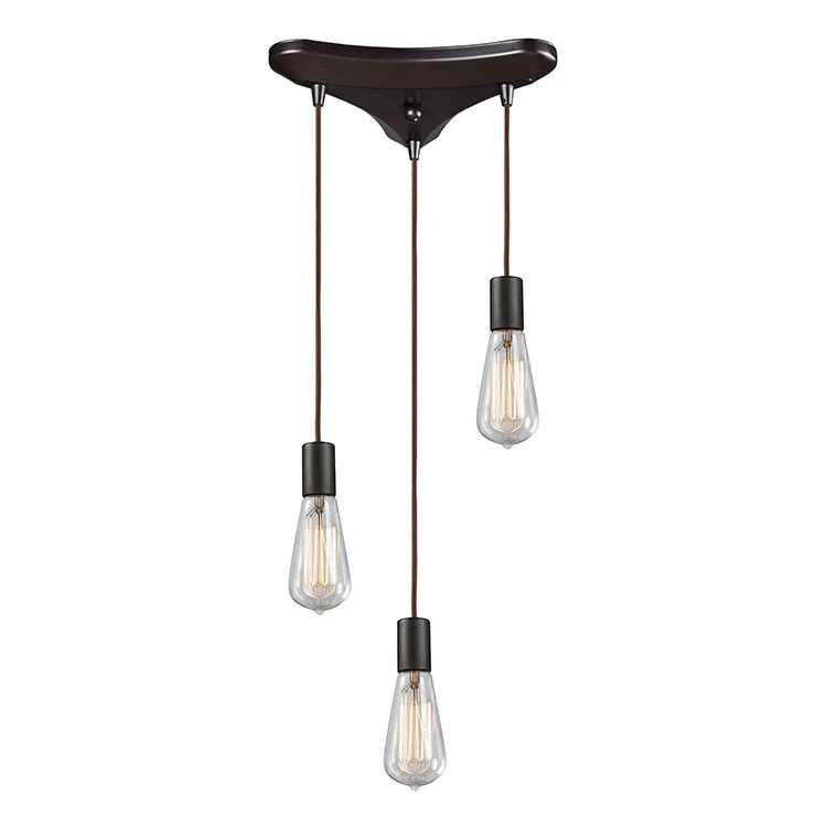 Menlow Park Three-Light Triangular Pan Pendant - Frankwebs