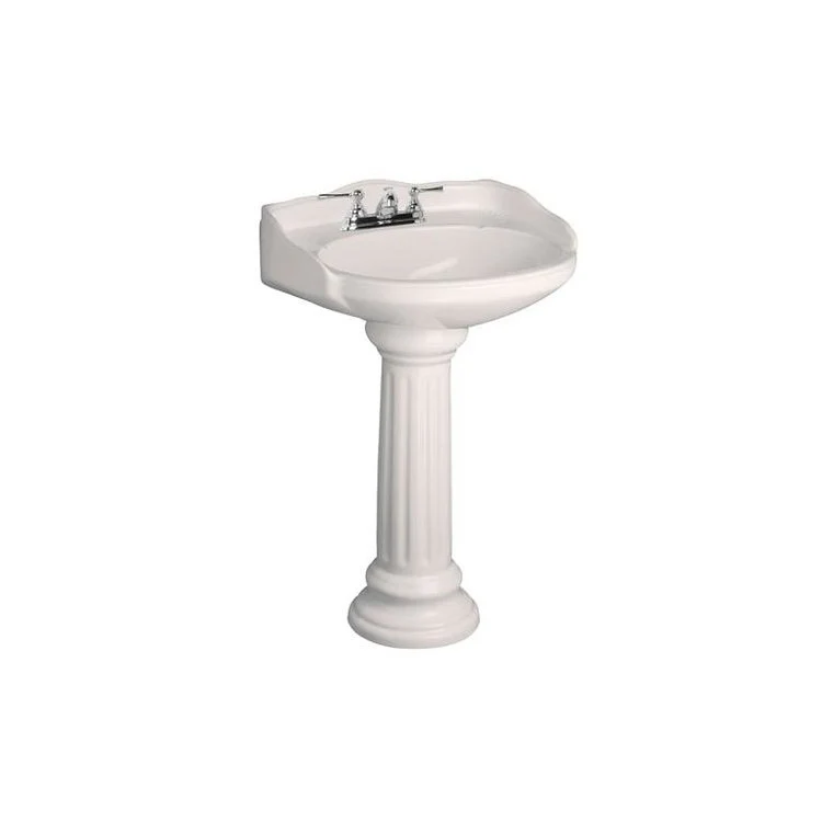 Pedestal Top Victoria 26 Inch White 4 Inch Spread Vitreous China - Frankwebs