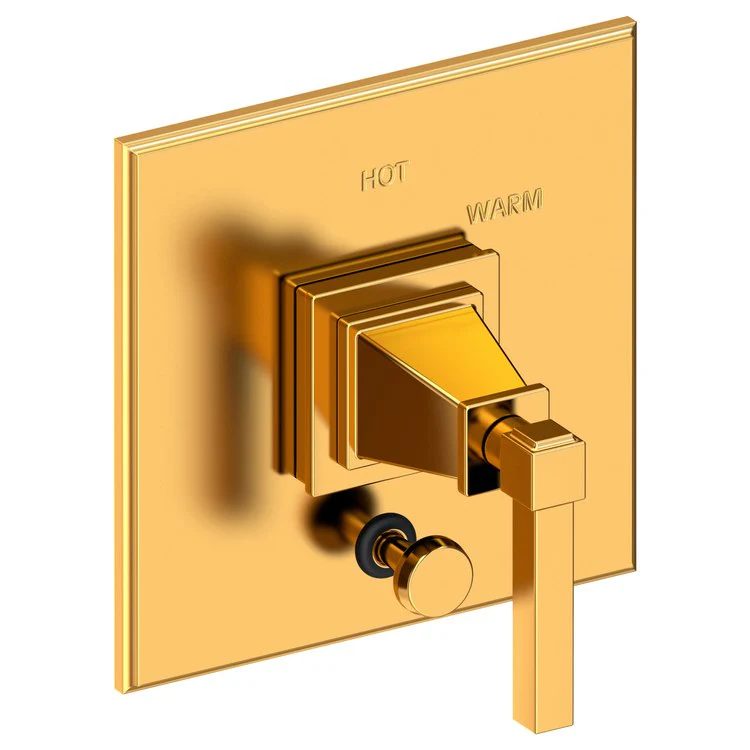 Pressure Balance Valve Trim Malvina Square with Diverter 1 Lever Antique Copper ADA Depth 4 Inch - Frankwebs