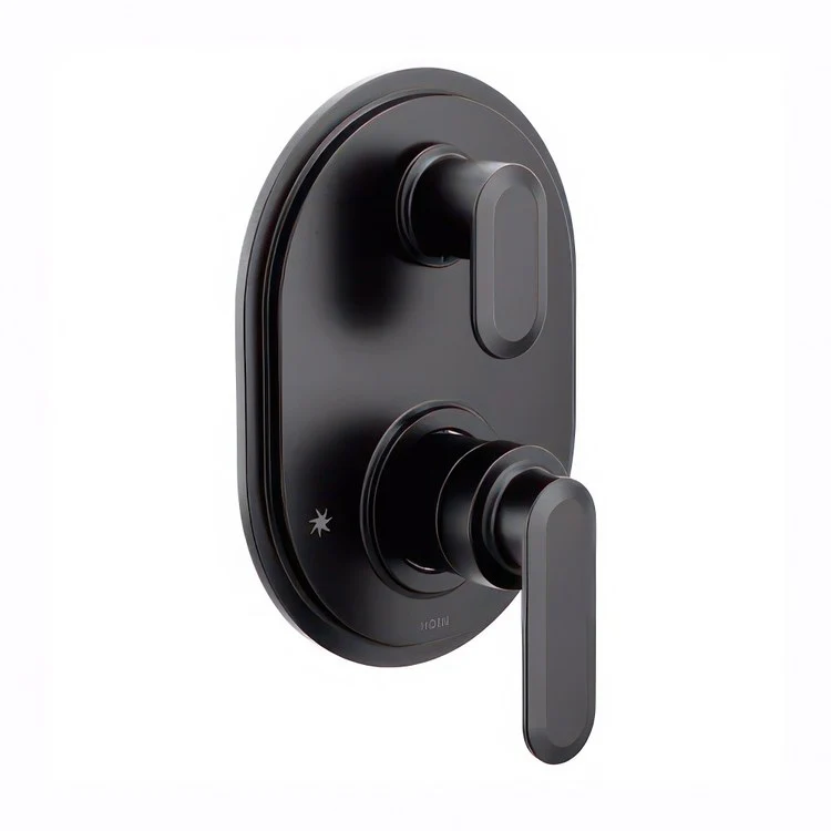 Transfer Valve Trim Greenfield with Integrated Diverter 2 Lever Matte Black ADA - Frankwebs