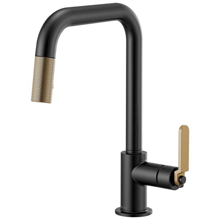 Litze Single Handle Pull Down Faucet with Square Spout/Industrial Handle - Frankwebs