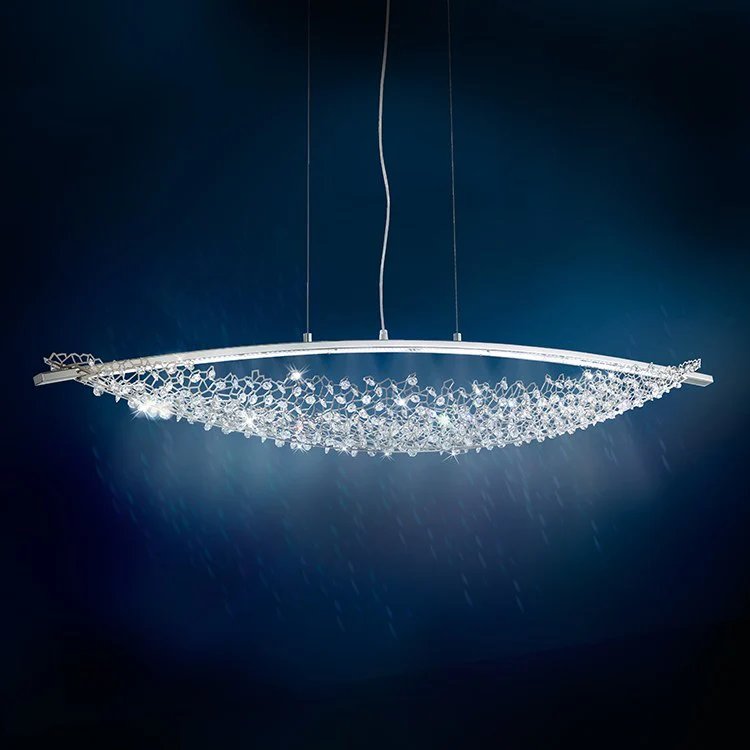 Amaca Two-Light Pendant with Clear Swarovski Crystals - Frankwebs