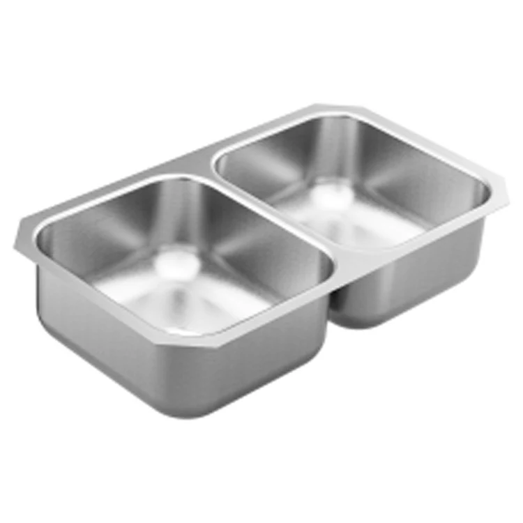 Bar Sink 2000 Series 31-3/4 x 18-1/4 Inch 7-1/2 Inch Double Bowl Center Drain - Frankwebs