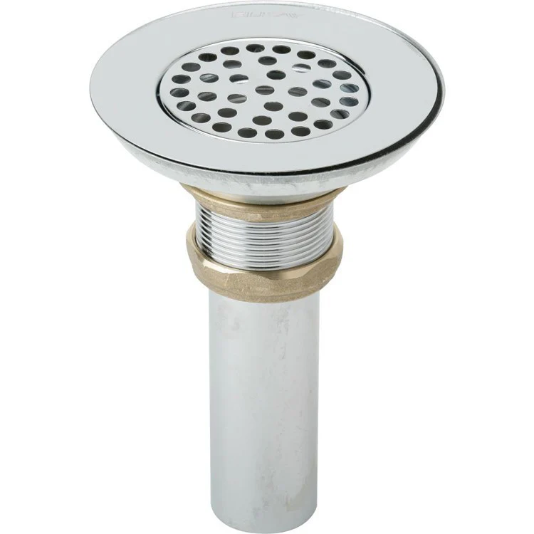 Drain Fitting with Body Strainer and Tailpiece 5 x 7 Inch Stainless Steel 4-1/2 Inch - Frankwebs