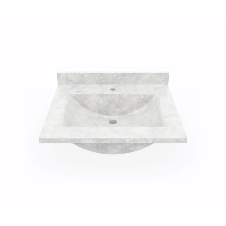 Vanity Top Contour Single Bowl 25 x 22 Inch ADA Ice Swanstone - Frankwebs