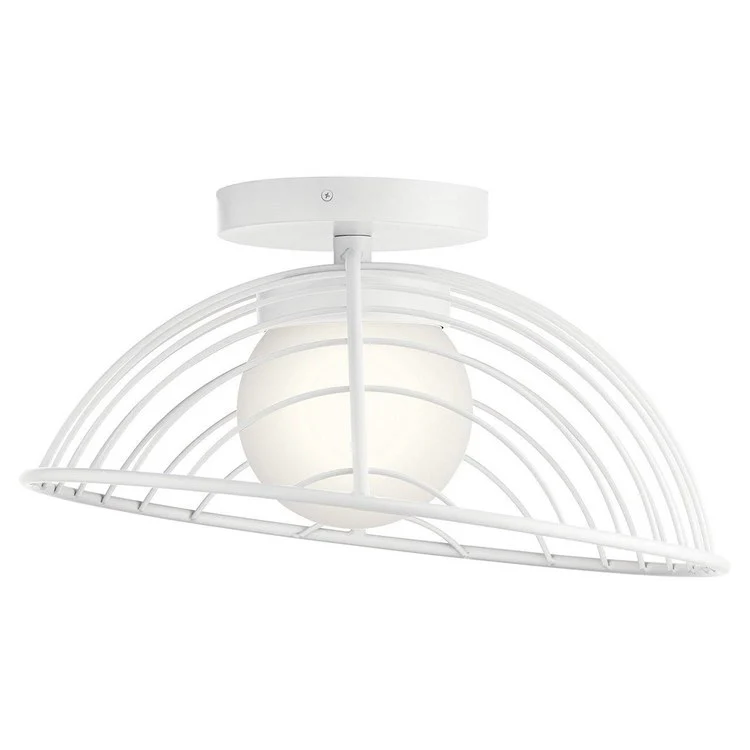 Clevo Single-Light LED Semi-Flush Mount Ceiling Fixture - Frankwebs