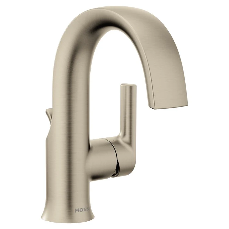 Lavatory Faucet Doux 1 Lever ADA WaterSense Brushed Nickel 1.2 Gallons per Minute 1/3 Hole Metal 4-1/2 Inch - Frankwebs