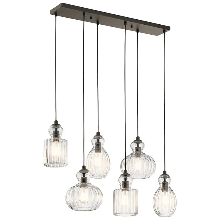 Riviera Six-Light Linear Chandelier - Frankwebs