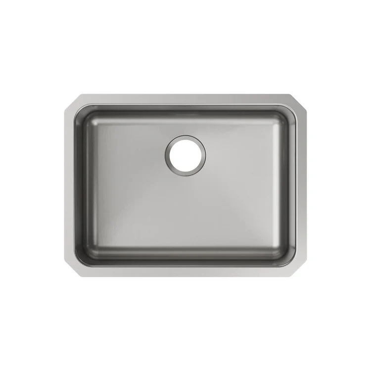 Kitchen Sink Lustertone Classic 25.5 x 19.25 Inch Single Bowl Lustrous Satin Undermount Drain Location Rear Center - Frankwebs
